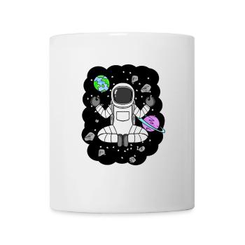 Astronaute Yoga Boy dans l’espace - Méditation - Mug blanc - blanc - Devant