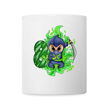 Boy 8 years 8th birthday Boy Ninja Green - Mug - white - Front