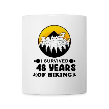 48. Geburtstag Wanderer 48 Jahre alt Berg Wandern - Tasse - Weiß - Vorne