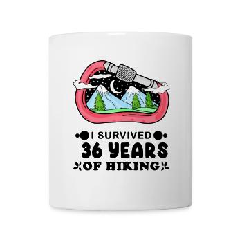 36. Geburtstag Wanderer 36 Jahre alt Berg Wandern - Tasse - Weiß - Vorne