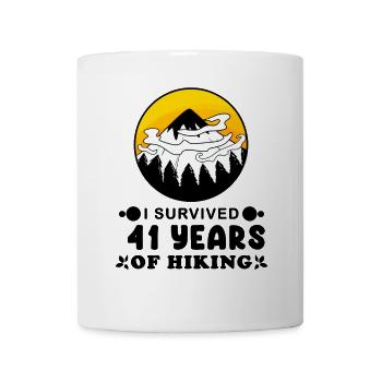 41. Geburtstag Wanderer 41 Jahre alt Berg Wandern - Tasse - Weiß - Vorne