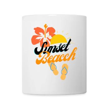 sunset beach - Mug blanc - blanc - Devant