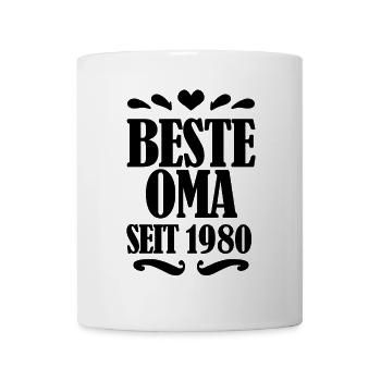 Beste Oma seit 1980 - Geschenk für die beste Oma - Tasse - Weiß - Vorne