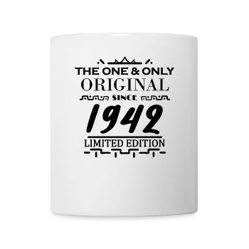 1942 - Baujahr 1942 - Jahrgang 1942 - Tasse - Weiß - Vorne
