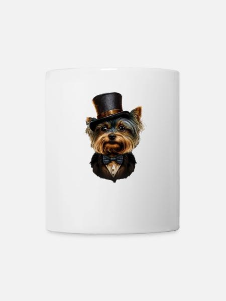 Dog Yorkshire Terrier dog motif - Mug - white