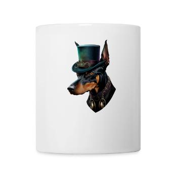 Chien Doberman Pinscher motif de chien - Mug blanc - blanc - Devant