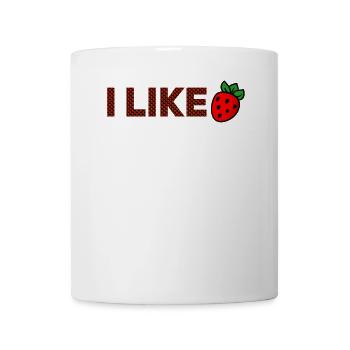 J’ADORE le motif fraise - Mug blanc - blanc - Devant