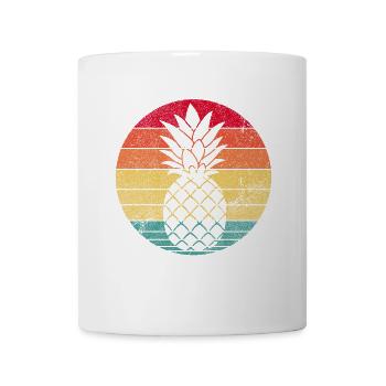 Pineapple Fruits Retro Style Vintage - Mug - white - Front