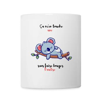 Garder le moral koalax. - Mug blanc - blanc - Devant