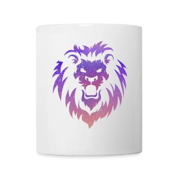 Tête de Lion Tribal - Mug blanc - blanc - Devant