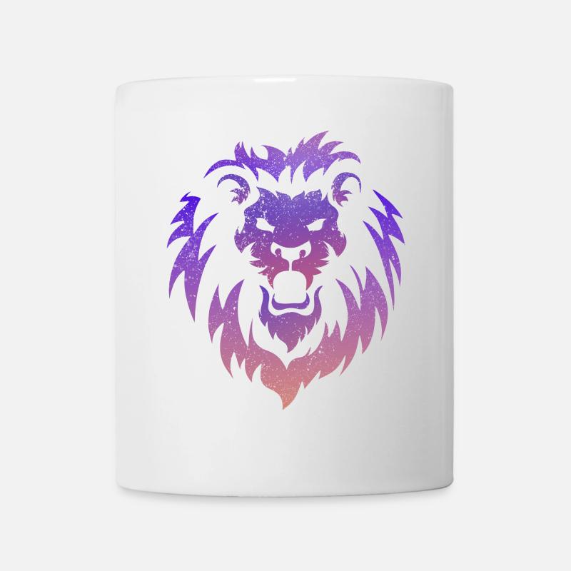 Löwen Kopf Tribal - Tasse - Weiß