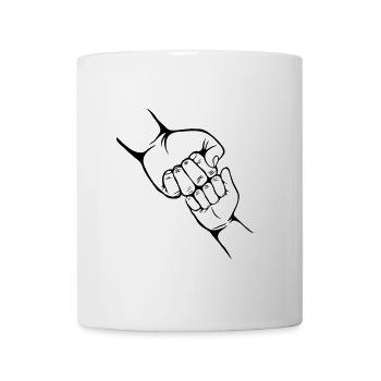 Matching Father Son Stamp Outfit and Accessories - Mug - white - Front