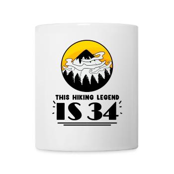 34. Geburtstag Wanderer 34 Jahre alt Berg Wandern - Tasse - Weiß - Vorne