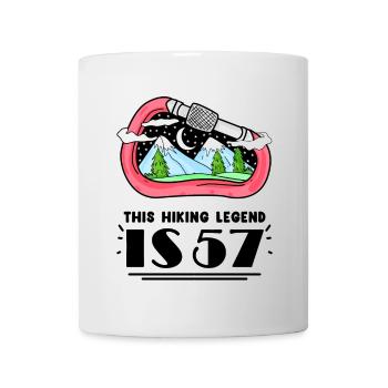 57th birthday hiker 57 years old mountain hiking - Mug - white - Front