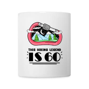 60ème anniversaire randonneur 60 ans randonnée en montagne - Mug blanc - blanc - Devant