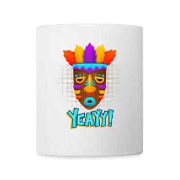 Azteken, Maya-Kultur, Tribal-Kultur Folklore-Maske - Tasse - Weiß - Vorne