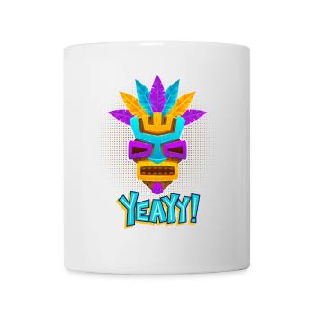 Azteken, Maya-Kultur, Tribal-Kultur Folklore-Maske - Tasse - Weiß - Vorne