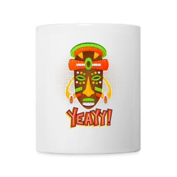 Azteken, Maya-Kultur, Tribal-Kultur Folklore-Maske - Tasse - Weiß - Vorne