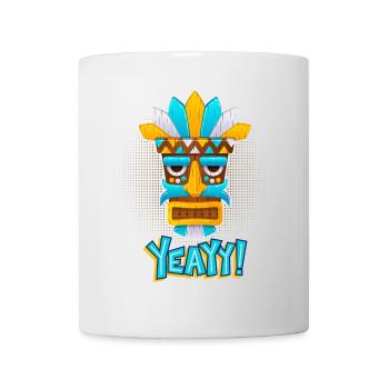 Azteken, Maya-Kultur, Tribal-Kultur Folklore-Maske - Tasse - Weiß - Vorne