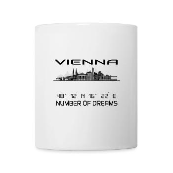 GPS coordinates Capital Vienna Skyline - Mug - white - Front
