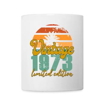 Vintage, 1973, 52e anniversaire, idée cadeau - Mug blanc - blanc - Devant