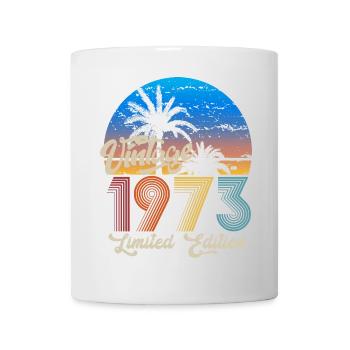 Cadeau d’anniversaire rond Vintage 1973 - Mug blanc - blanc - Devant