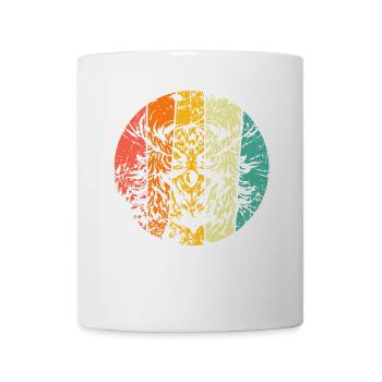 Eule Uhu retro - Tasse - Weiß - Vorne