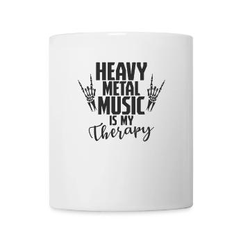 Heavy Metal Music is my Therapy Musik Band - Tasse - Weiß - Vorne