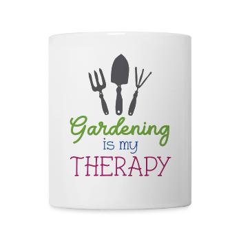 Gartenarbeit ist meine Therapie - Tasse - Weiß - Vorne