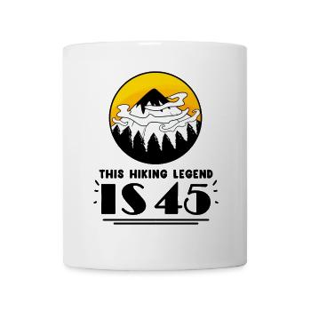 45. Geburtstag Wanderer 45 Jahre alt Berg Wandern - Tasse - Weiß - Vorne