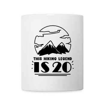20. Geburtstag Wanderer 20 Jahre alt Berg Wandern - Tasse - Weiß - Vorne