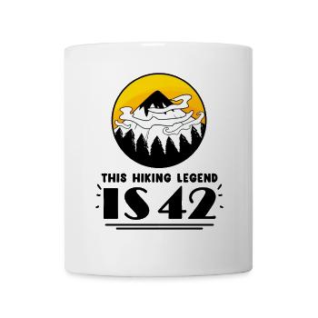 42. Geburtstag Wanderer 42 Jahre alt Berg Wandern - Tasse - Weiß - Vorne