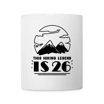 26. Geburtstag Wanderer 26 Jahre alt Berg Wandern - Tasse - Weiß - Vorne