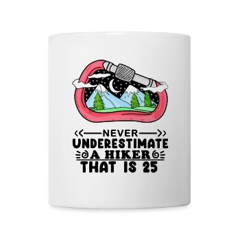 25ème anniversaire randonneur 25 ans randonnée en montagne - Mug blanc - blanc - Devant