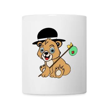 Bär auf Reise – niedliches Abenteurer Tier - Tasse - Weiß - Vorne
