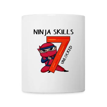 7th birthday boy 7 years old ninja seven years old - Mug - white - Front