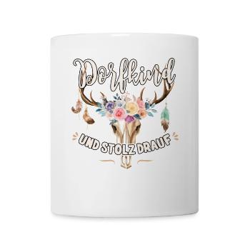 Dorfkind T-Shirt Damen Dorfkind - Tasse - Weiß - Vorne