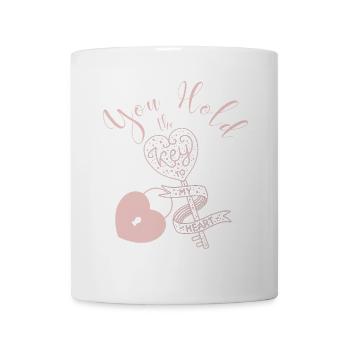 You hold the key to my heart - Valentines T-Shirt - Tasse - Weiß - Vorne