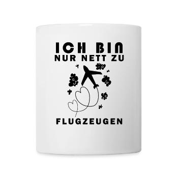 Flugzeug Spruch Geschenk - Tasse - Weiß - Vorne