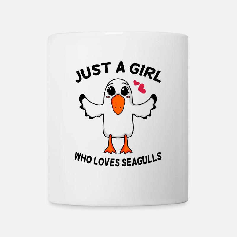 Möwe Spruch Mädchen Nordsee - Tasse - Weiß