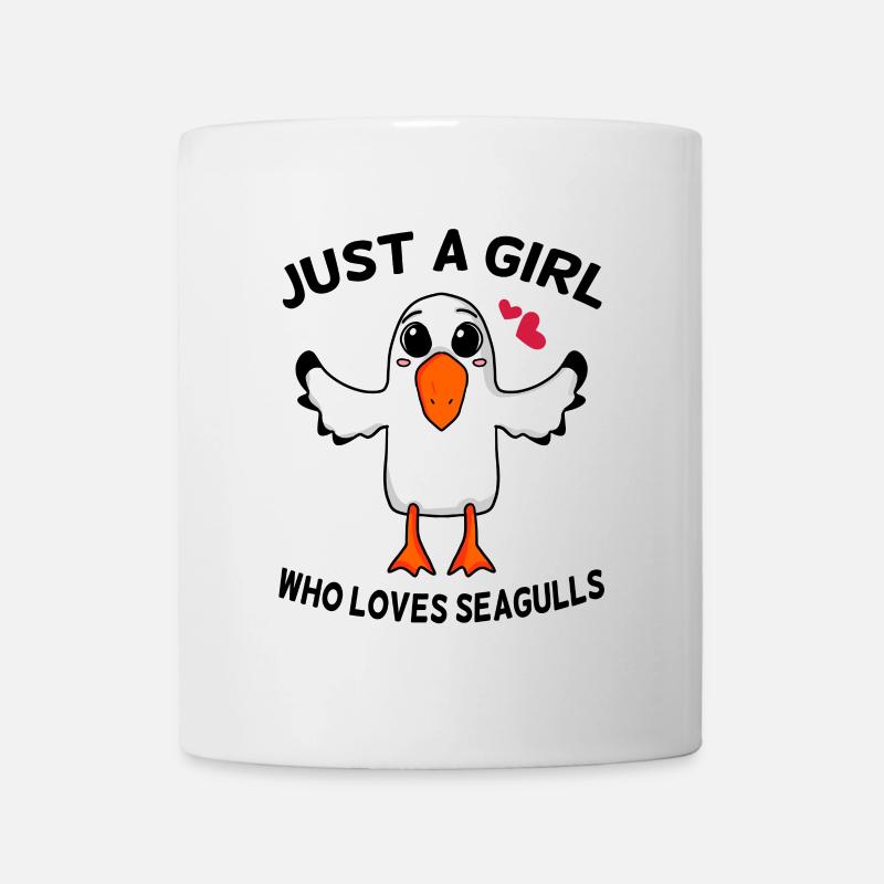 Möwe Spruch Mädchen Nordsee - Tasse - Weiß