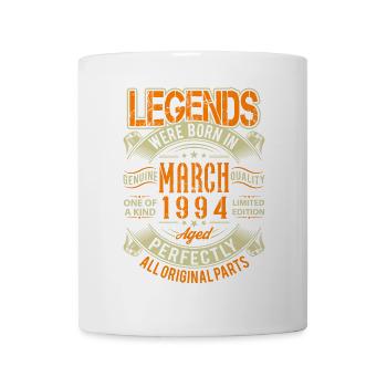 1994 März Geburtstag Legende - Tasse - Weiß - Vorne