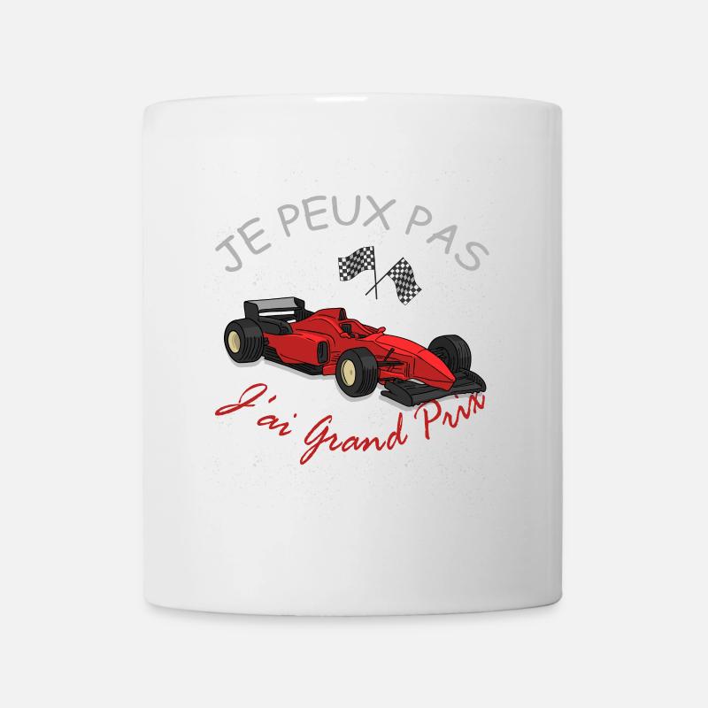 J'peux pas j'ai grand prix cadeau course voiture - Mug blanc - blanc