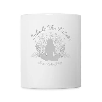 Inhale The Future Exhale The Past - Yoga Vibes - Tasse - Weiß - Vorne