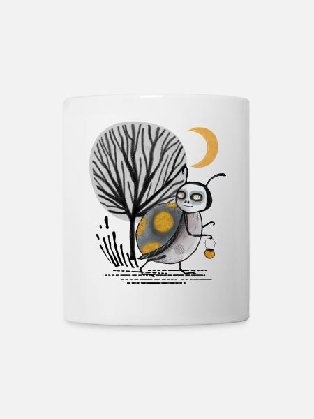 Animaux du scarabée des bois au clair de lune - Mug blanc - blanc