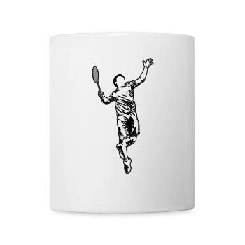 Drôle de joueur de badminton - Mug blanc - blanc - Devant