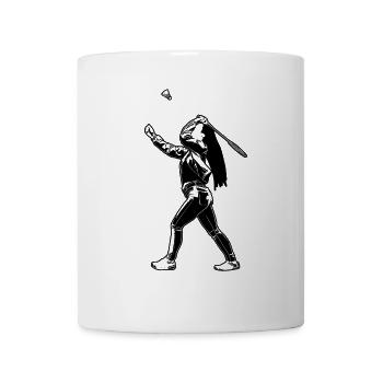 Badminton Mädel - Tasse - Weiß - Vorne