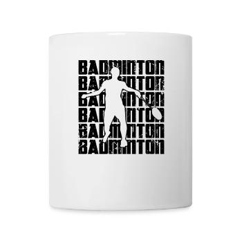 Lustiger Badmintonspieler - Tasse - Weiß - Vorne