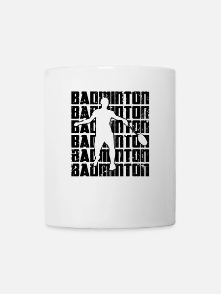 Lustiger Badmintonspieler - Tasse - Weiß