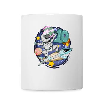 10e anniversaire - Cadeau de garçon astronaute de 10 ans - Mug blanc - blanc - Devant